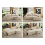 Narożnik CUBO L - strona prawa - beżowy, boucle