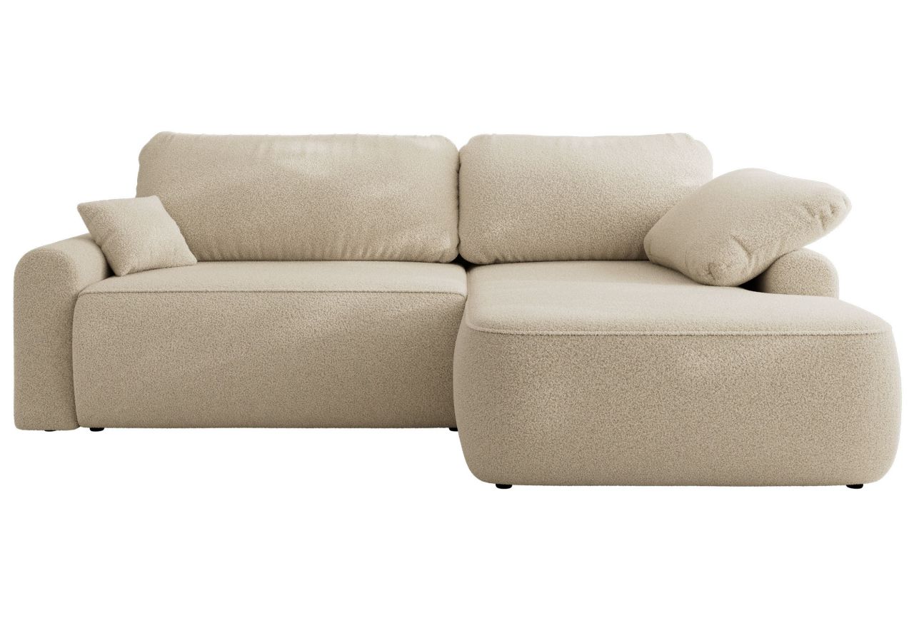 Narożnik CUBO L - strona prawa - beżowy, boucle