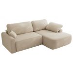 Narożnik CUBO L - strona prawa - beżowy, boucle