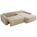 Narożnik CUBO L - strona prawa - beżowy, boucle