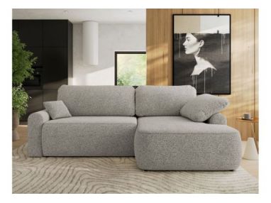 Narożnik CUBO L - strona prawa - jasnoszary, struktura