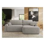 Narożnik CUBO L - strona prawa - jasnoszary, struktura