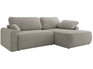 Narożnik CUBO L - strona prawa - jasnoszary, struktura