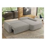 Narożnik CUBO L - strona prawa - jasnoszary, struktura