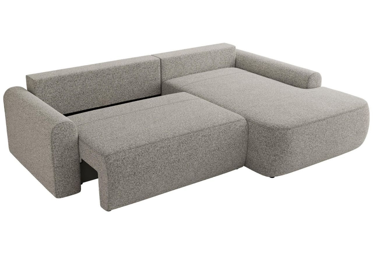 Narożnik CUBO L - strona prawa - jasnoszary, struktura