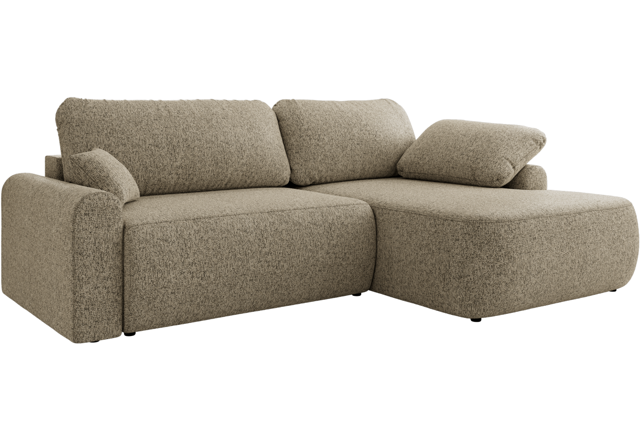 Narożnik CUBO L - strona prawa - ciemnobeżowy, struktura