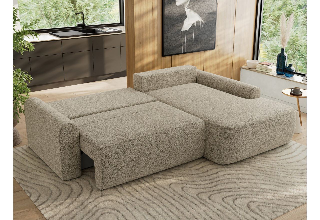 Narożnik CUBO L - strona prawa - ciemnobeżowy, struktura