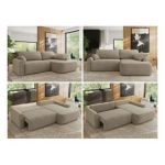 Narożnik CUBO L - strona prawa - ciemnobeżowy, struktura