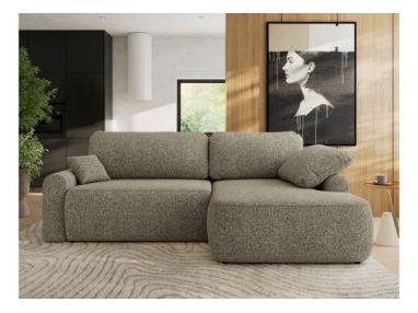 Narożnik CUBO L - strona prawa - szary, struktura