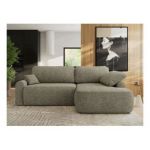 Narożnik CUBO L - strona prawa - szary, struktura