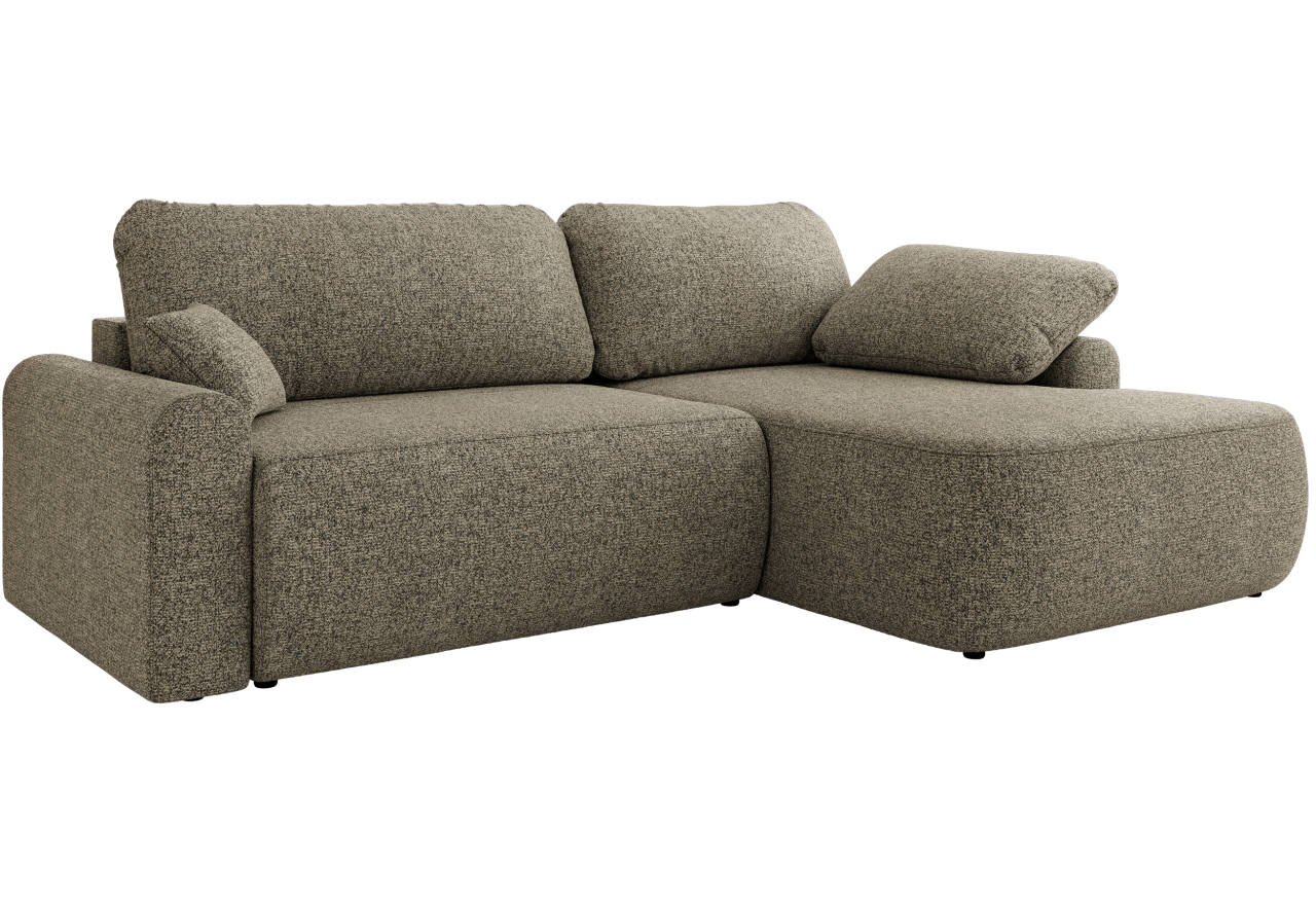 Narożnik CUBO L - strona prawa - szary, struktura