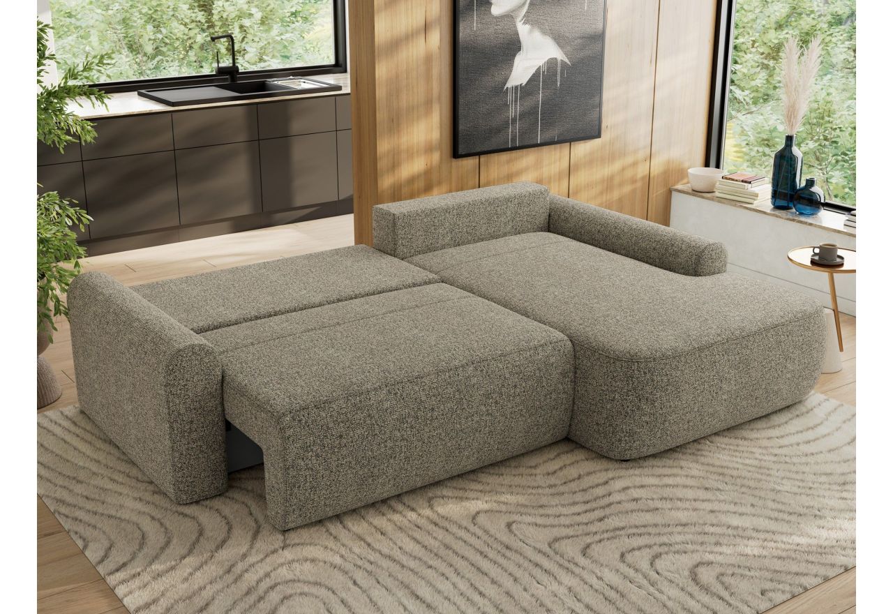 Narożnik CUBO L - strona prawa - szary, struktura