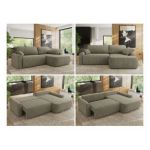 Narożnik CUBO L - strona prawa - szary, struktura