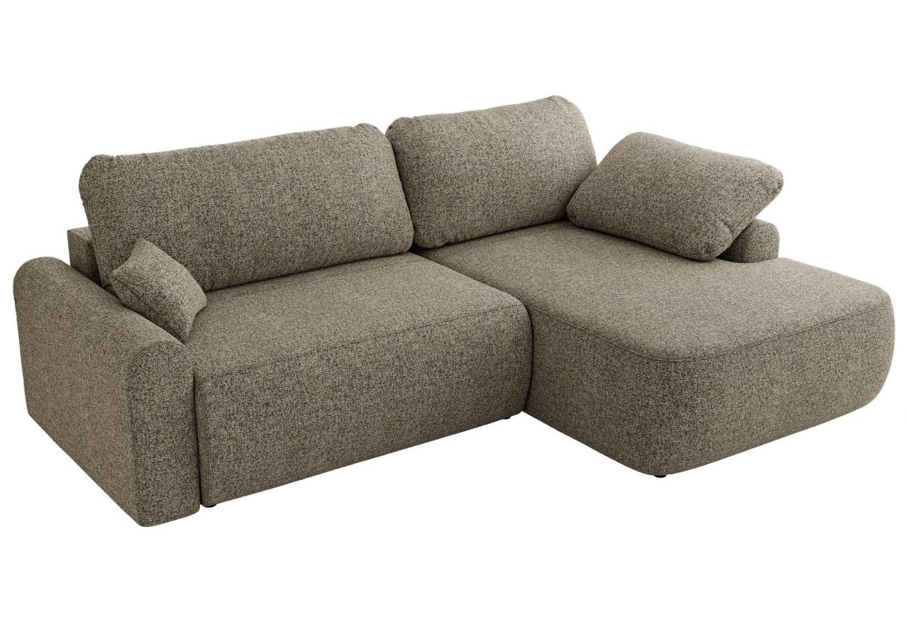 Narożnik CUBO L - strona prawa - szary, struktura