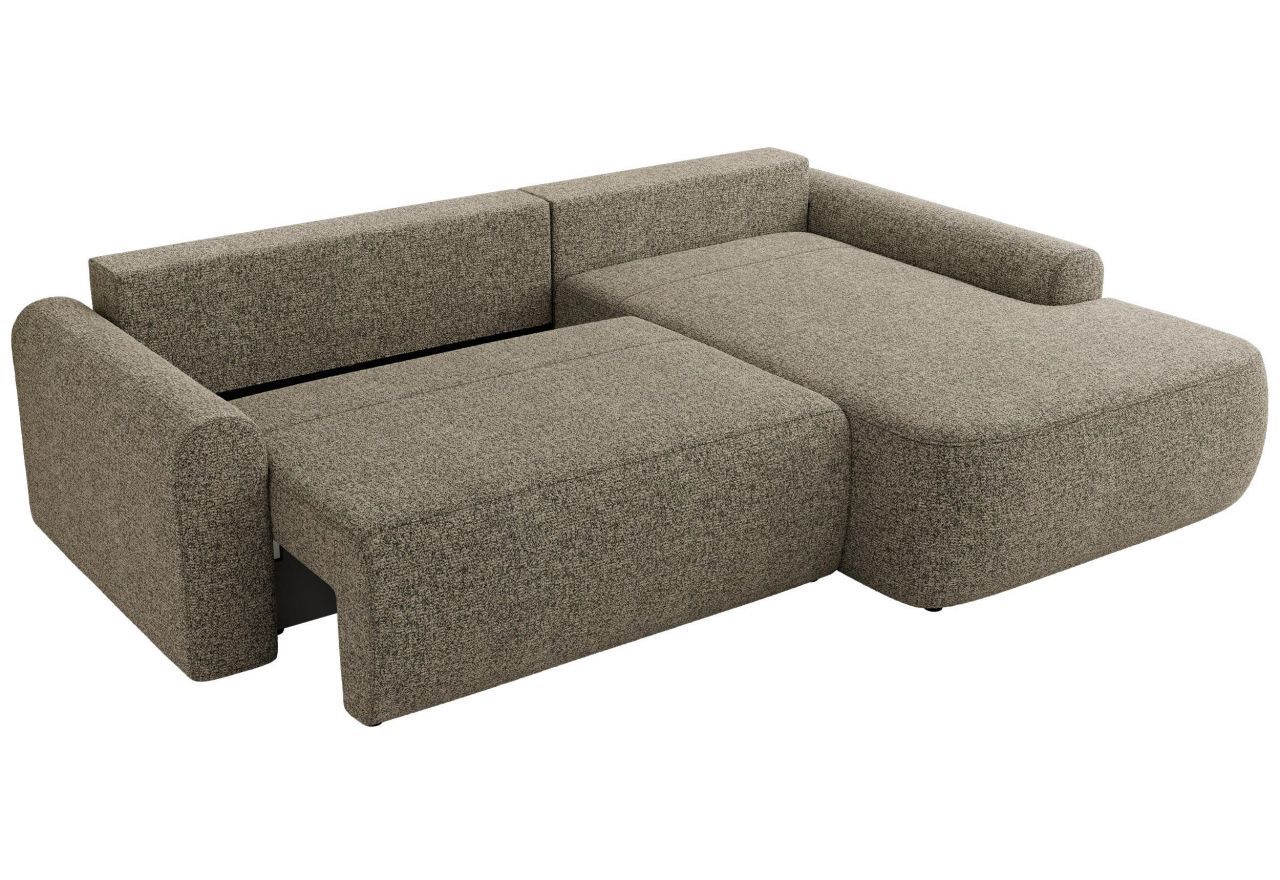 Narożnik CUBO L - strona prawa - szary, struktura