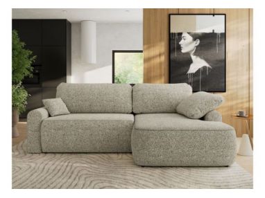 Narożnik CUBO L - strona prawa - beżowy, struktura