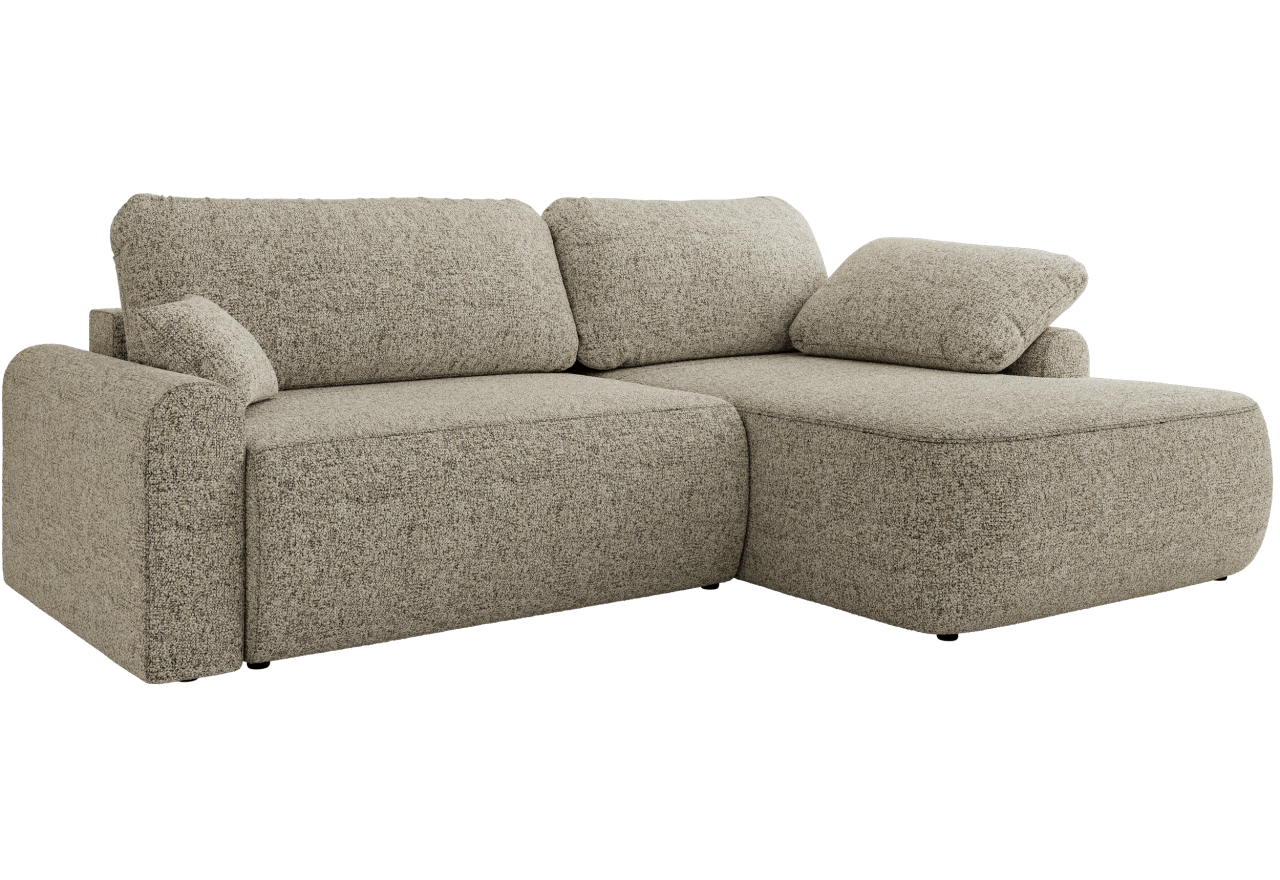 Narożnik CUBO L - strona prawa - beżowy, struktura