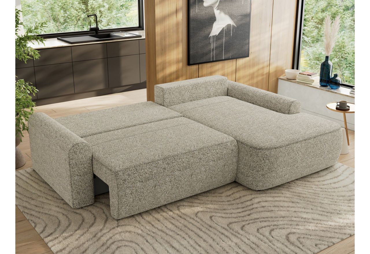 Narożnik CUBO L - strona prawa - beżowy, struktura