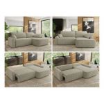 Narożnik CUBO L - strona prawa - beżowy, struktura