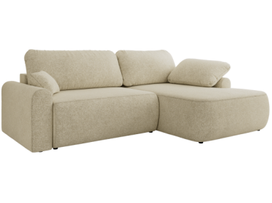 Narożnik CUBO L - strona prawa - kremowy, struktura