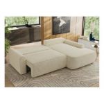 Narożnik CUBO L - strona prawa - kremowy, struktura