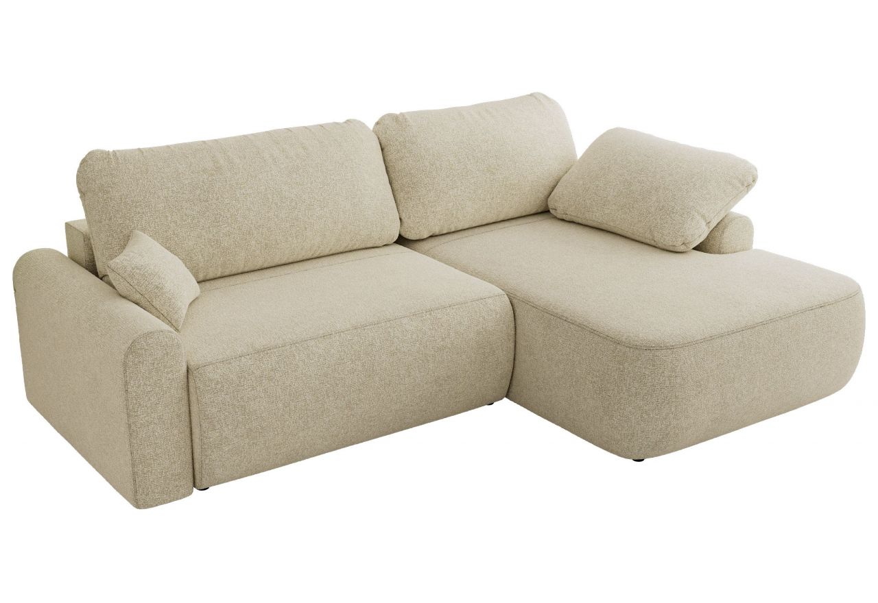 Narożnik CUBO L - strona prawa - kremowy, struktura