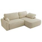 Narożnik CUBO L - strona prawa - kremowy, struktura