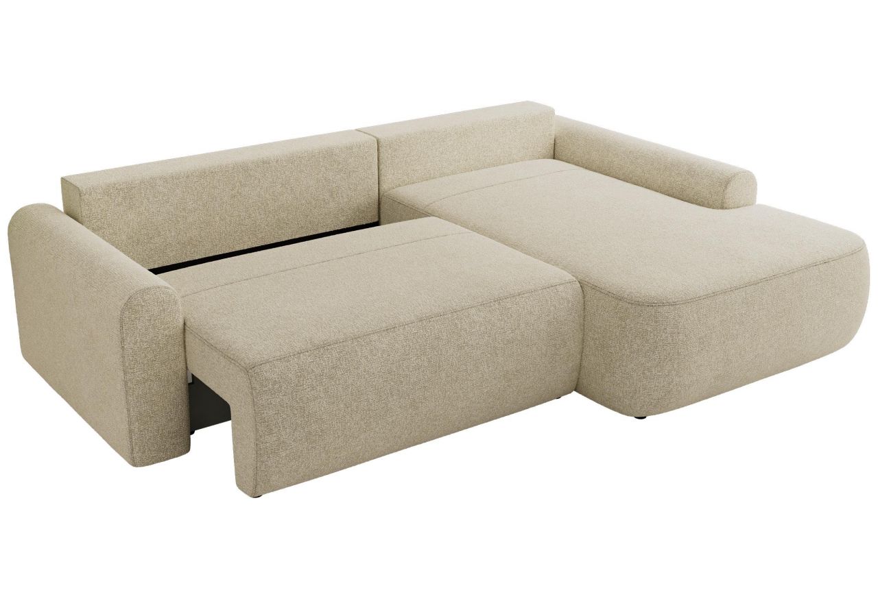 Narożnik CUBO L - strona prawa - kremowy, struktura