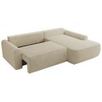 Narożnik CUBO L - strona prawa - kremowy, struktura