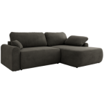 Narożnik CUBO L - strona prawa - ciemnoszary, welwet