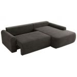 Narożnik CUBO L - strona prawa - ciemnoszary, welwet