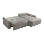 Narożnik CUBO L - strona prawa - jasnoszary, welwet