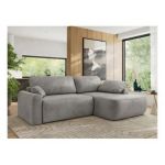 Narożnik CUBO L - strona prawa - jasnoszary, welwet