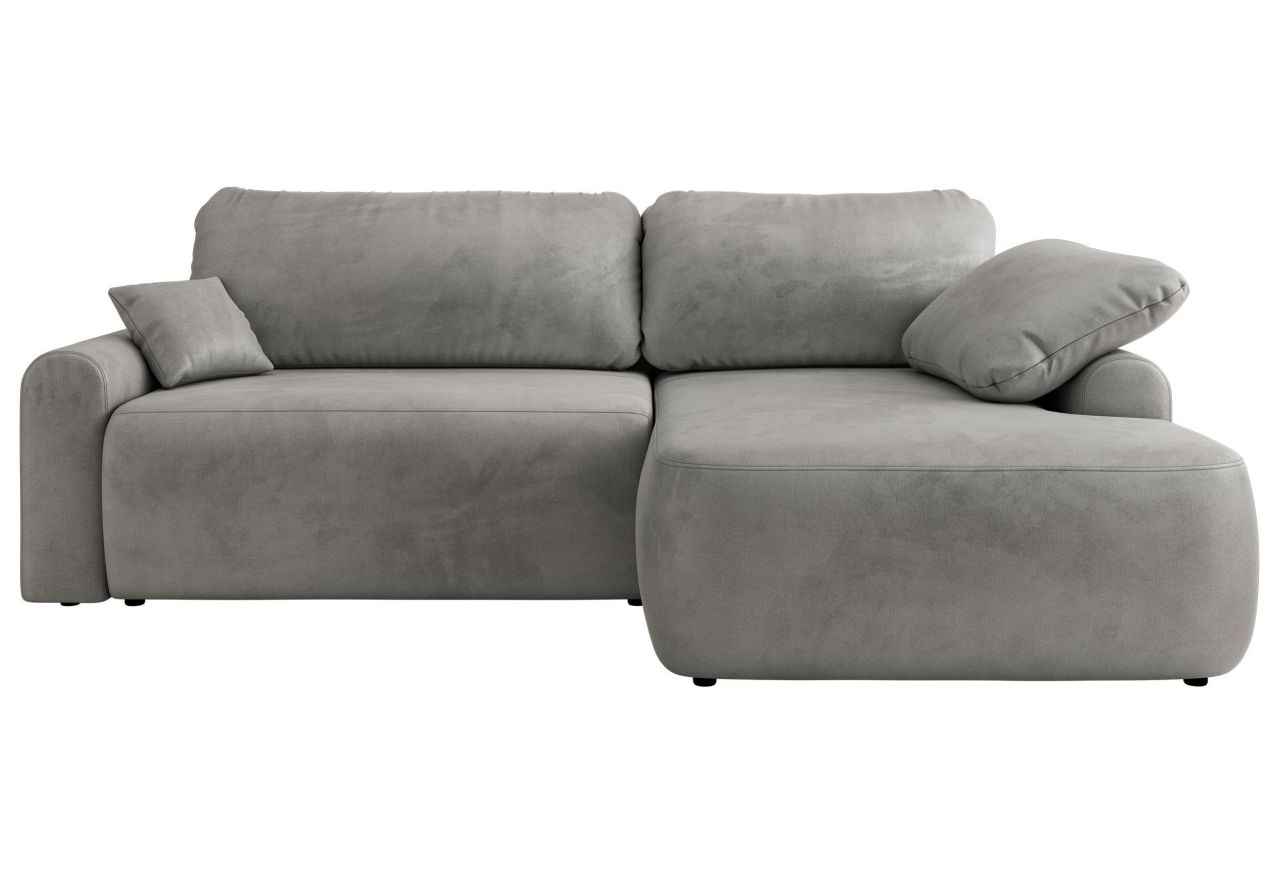 Narożnik CUBO L - strona prawa - jasnoszary, welwet