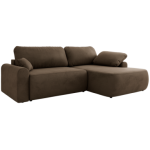 Narożnik CUBO L - strona prawa - brązowy, welwet