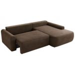 Narożnik CUBO L - strona prawa - brązowy, welwet