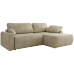 Narożnik CUBO L - strona prawa - beżowy, welwet