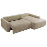 Narożnik CUBO L - strona prawa - beżowy, welwet