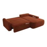 Narożnik CUBO L - strona prawa - pomarańczowy, plusz