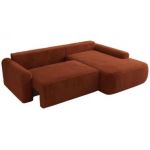 Narożnik CUBO L - strona prawa - pomarańczowy, plusz