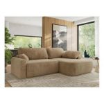 Narożnik CUBO L - strona prawa - beżowy, plusz