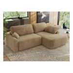 Narożnik CUBO L - strona prawa - beżowy, plusz