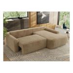 Narożnik CUBO L - strona prawa - beżowy, plusz