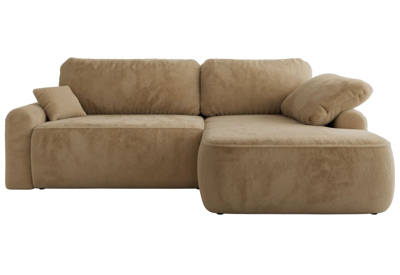 Narożnik CUBO L - strona prawa - beżowy, plusz