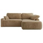 Narożnik CUBO L - strona prawa - beżowy, plusz