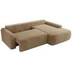 Narożnik CUBO L - strona prawa - beżowy, plusz