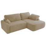 Narożnik CUBO L - strona prawa - kremowy, plusz