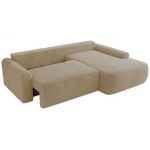 Narożnik CUBO L - strona prawa - kremowy, plusz