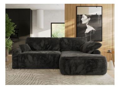 Narożnik CUBO L - strona prawa - ciemnoszary, plusz