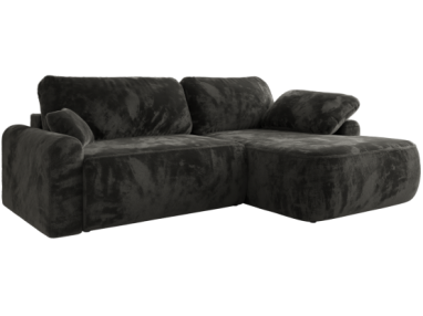 Narożnik CUBO L - strona prawa - ciemnoszary, plusz